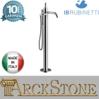 Miscelatore bordo vasca da terra completo di kit doccia marca IB rubinetti modello Batlò rubinetteria rubinetto ottone cromato bagno pavimento