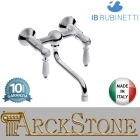 Miscelatore lavello a parete marca IB rubinetti modello Serie Classic finitura ottone cromato rubinetteria cucina appoggio rivenditore autorizzato fontana lavatoio arredamento campania rubinetto garanzia 10 anni azienda certificata 