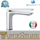 Miscelatore lavabo completo di piletta di scarico Click-Clack marca IB rubinetti modello KH-02 rubinetteria rubinetto ottone cromato bagno casa parete muro fontana finitura cromo rivenditore autorizzato campania arredamento garanzia 10 anni made in italy 