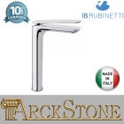 Miscelatore lavabo alto completo di piletta di scarico Click-Clack marca IB rubinetti modello KH-02 rubinetteria rubinetto ottone cromato bagno casa parete fontana finitura cromo rivenditore autorizzato campania arredamento garanzia 10 anni made in italy 