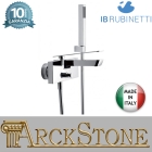 Miscelatore gruppo vasca esterno a parete completo di accessori doccia marca IB rubinetti modello K3 rubinetteria rubinetto ottone cromato bagno casa parete fontana finitura cromo rivenditore autorizzato campania arredamento garanzia 10 anni azienda