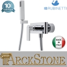 Miscelatore doccia a parete esterno completo di kit doccia marca IB rubinetti modello K3 rubinetteria rubinetto ottone cromato bagno casa parete fontana finitura cromo rivenditore autorizzato campania arredamento garanzia 10 anni azienda certificata