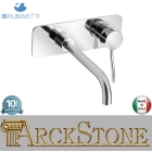 Miscelatore lavabo a parete completo di piletta di scarico Click-Clack marca IB rubinetti modello Kusasi rubinetteria rubinetto ottone cromato bagno fontana finitura cromo rivenditore autorizzato campania arredamento garanzia 10 anni azienda certificato