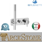 Miscelatore doccia incasso tre vie con kit doccia integrato nella placca marca IB rubinetti modello MilanoTorino rubinetteria rubinetto ottone cromato bagno fontana finitura cromo rivenditore autorizzato campania arredamento qualità made in italy azienda 