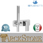 Miscelatore doccia incasso due vie con kit doccia integrato nella placca marca IB rubinetti modello Rubacuori rubinetteria rubinetto ottone cromato fontana finitura cromo rivenditore autorizzato qualità campania arredamento garanzia 10 anni azienda