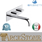 Miscelatore lavabo a parete completo di piletta di scarico click-clack marca IB rubinetti modello SuperBox rubinetteria rubinetto ottone cromato fontana finitura cromo rivenditore autorizzato qualità campania arredamento garanzia 10 anni azienda