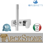 Miscelatore doccia incasso due vie con kit doccia integrato nella placca marca IB rubinetti modello SuperBox rubinetteria rubinetto ottone cromato fontana finitura cromo rivenditore autorizzato campania arredamento qualità  garanzia 10 anni azienda