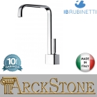 Miscelatore lavello monoforo marca IB rubinetti modello Serie Design finitura ottone cromato rubinetteria cucina appoggio rivenditore autorizzato fontana lavatoio arredamento campania rubinetto garanzia 10 anni azienda certificata 