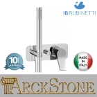 Miscelatore doccia incasso due vie con kit doccia integrato nella placca marca IB rubinetti modello Twitter rubinetteria rubinetto ottone cromato fontana finitura cromo rivenditore autorizzato campania arredamento garanzia 10 anni qualità made in italy