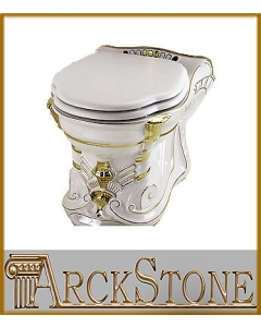 ARCKSTONE Modellazione Ceramica Ala Majesty coprivaso legno bianco cerniere oro