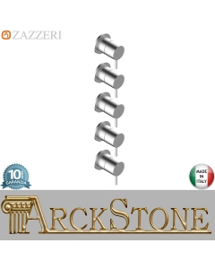 Zazzeri Rubinetterie Z316 Mono Miscelatore Gruppo Doccia Termostatico Incasso A Muro CONFORT 4 Vie 5 Fori Monocomando Stile Moderno Materiale Acciaio Inox Finitura Acciaio Spazzolato Rubinetteria Rubinetto Fontana Mix Cromo Bagno 3M Economico