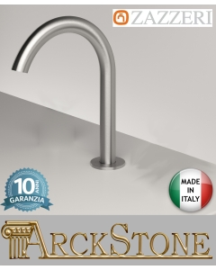 Bocca Girevole Lavabo Da Piano 145 x Altezza 150 mm Zazzeri Z316 Mono Finitura Acciaio Spazzolato Rubinetteria Rubinetto Fontana