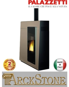 Stufa Pellet Aria Calda Ventilata Canalizzata Ermetica Slim Palazzetti Michelle 8 US Potenza 8 KW Caffellatte Ridotta Salvaspazio