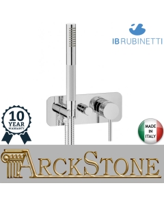 Miscelatore Doccia Incasso A Due Vie IB Rubinetti Con Kit Doccetta Integrato Nella Placca Industria Materiale Ottone Finitura Cromata Rubinetteria Rubinetto Fontana Miscelatore Mix Cromo Bagno Doccia Muro Parete