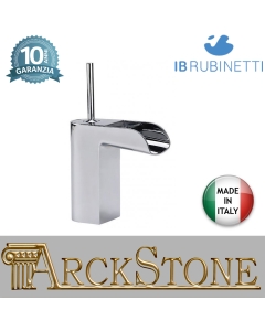 Miscelatore lavabo medio completo di piletta di scarico click-clack marca IB rubinetti modello LoveMe rubinetteria rubinetto ottone cromato bagno cascata fontana finitura cromo rivenditore autorizzato campania arredamento garanzia 10 anni qualità