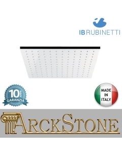 Soffione doccia quadro 400x400 mm marca IB rubinetti modello Shower Heads cromato finitura cromo muro rivenditore autorizzato campania arredamento garanzia 10 anni azienda certificata soffitto qualità made in italy arredo bagno parete