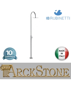 Colonna doccia monocomando meccanico da terra quadrato marca IB rubinetti modello Monamour cromato finitura cromo doccione muro rivenditore autorizzato campania arredamento garanzia 10 anni azienda certificata soffitto qualità made in italy arredo bagno