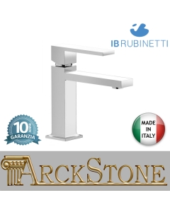 Miscelatore lavabo mini completo di piletta di scarico click-clack marca IB rubinetti modello Rubacuori rubinetteria rubinetto ottone cromato bagno fontana finitura cromo rivenditore autorizzato campania arredamento garanzia 10 anni azienda certificata