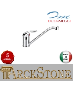 Miscelatore Lavello Monoforo Canna Snodata Fusa Duemmeggi Sigma Ottone Finitura Cromata Rubinetteria Rubinetto Fontana Miscelatore Mix Cromo 2MG Cucina Lavatoio Lavapanni