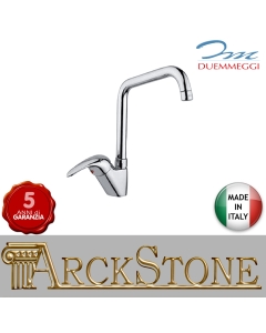 Miscelatore Lavello Canna Snodata Alta Idroformata Duemmeggi Sigma Ottone Finitura Cromata Rubinetteria Rubinetto Fontana Miscelatore Mix Cromo 2MG Cucina Lavatoio