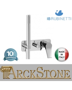 Miscelatore doccia incasso tre vie con kit doccia integrato nella placca marca IB rubinetti modello Twitter rubinetteria rubinetto ottone cromato fontana finitura cromo rivenditore autorizzato campania arredamento garanzia 10 anni qualità made in italy